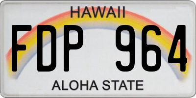 HI license plate FDP964