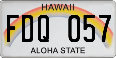 HI license plate FDQ057
