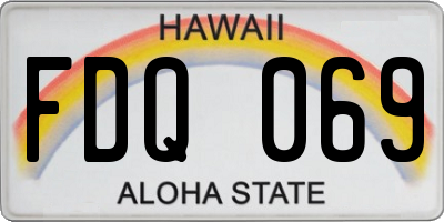 HI license plate FDQ069