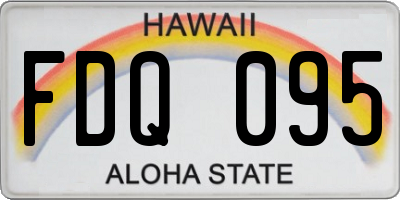 HI license plate FDQ095