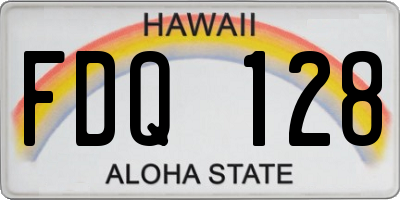 HI license plate FDQ128
