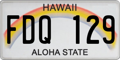 HI license plate FDQ129