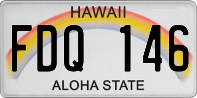 HI license plate FDQ146