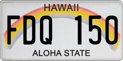 HI license plate FDQ150