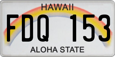 HI license plate FDQ153