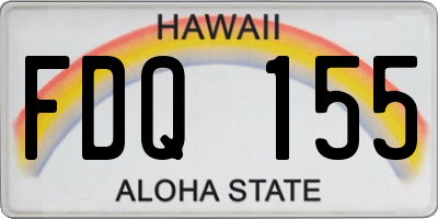 HI license plate FDQ155