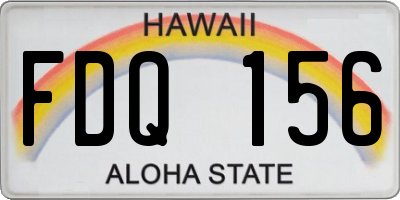 HI license plate FDQ156