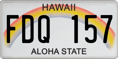 HI license plate FDQ157
