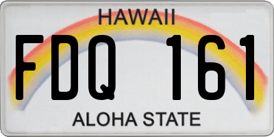 HI license plate FDQ161