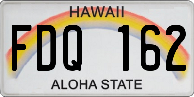 HI license plate FDQ162