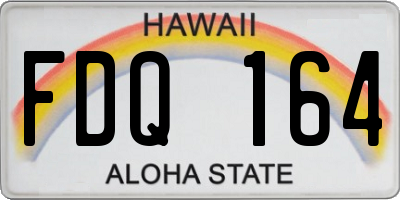 HI license plate FDQ164