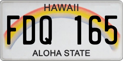 HI license plate FDQ165