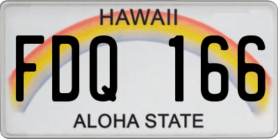 HI license plate FDQ166