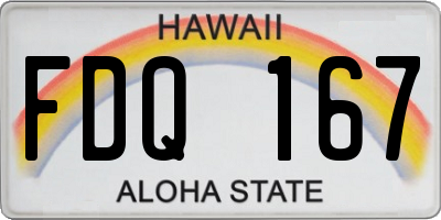 HI license plate FDQ167