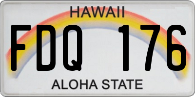 HI license plate FDQ176