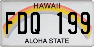 HI license plate FDQ199