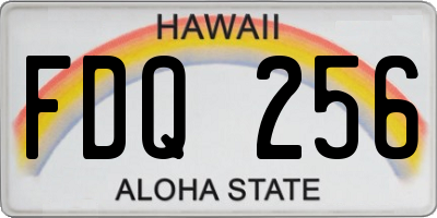 HI license plate FDQ256