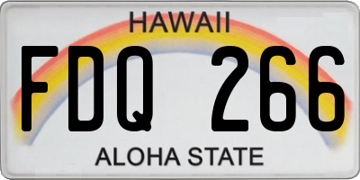 HI license plate FDQ266