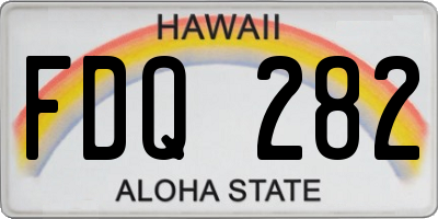 HI license plate FDQ282