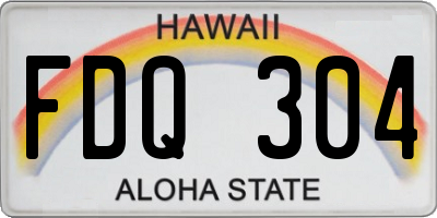 HI license plate FDQ304