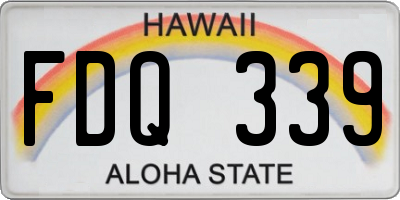 HI license plate FDQ339