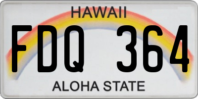 HI license plate FDQ364