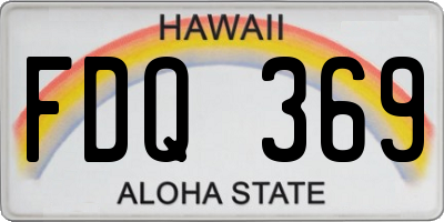 HI license plate FDQ369