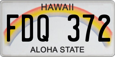 HI license plate FDQ372