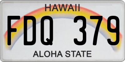 HI license plate FDQ379