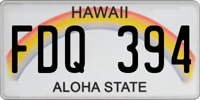 HI license plate FDQ394
