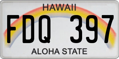 HI license plate FDQ397