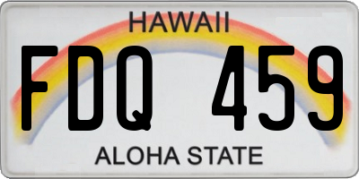 HI license plate FDQ459