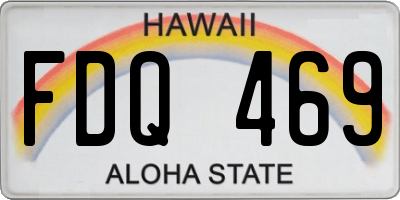 HI license plate FDQ469
