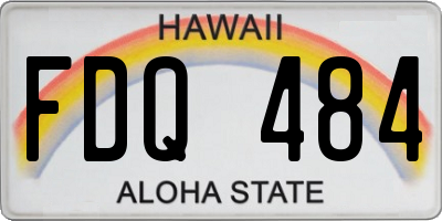 HI license plate FDQ484
