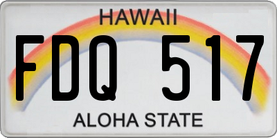 HI license plate FDQ517