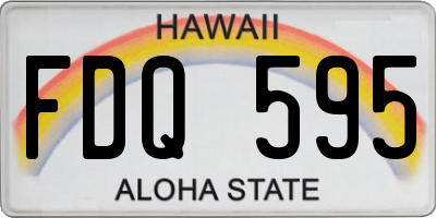 HI license plate FDQ595