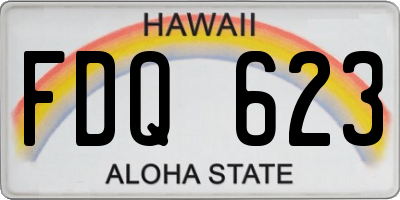 HI license plate FDQ623