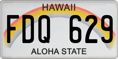 HI license plate FDQ629