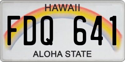 HI license plate FDQ641
