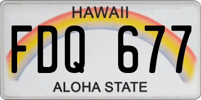 HI license plate FDQ677