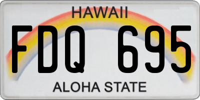 HI license plate FDQ695