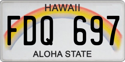 HI license plate FDQ697