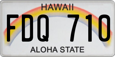 HI license plate FDQ710
