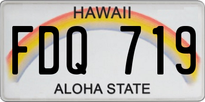HI license plate FDQ719