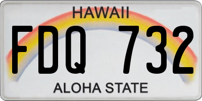 HI license plate FDQ732