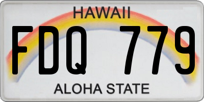 HI license plate FDQ779