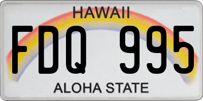 HI license plate FDQ995