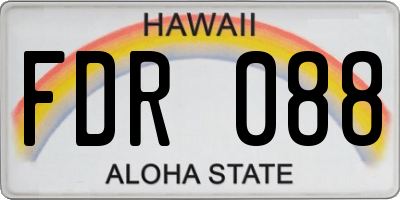 HI license plate FDR088