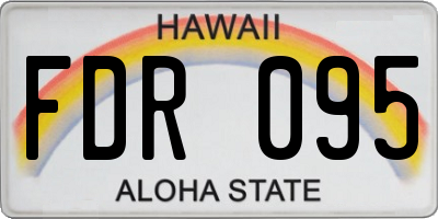 HI license plate FDR095