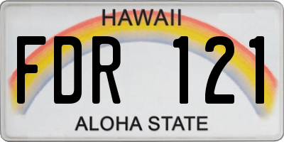 HI license plate FDR121